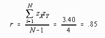 Example Computation of r